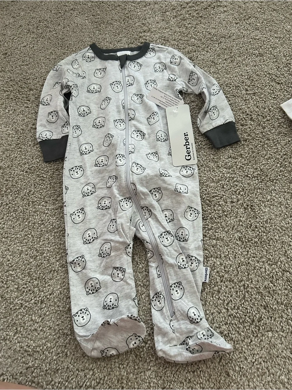 Gerber 3-6 Month Gray Sleeper NWT